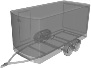 Small Cargo Trailer 3D Model