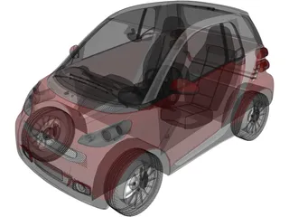 Smart ForTwo (2011) 3D Model