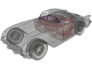 Chevrolet Corvette (1954) 3D Model