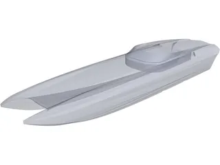 Twin Hull Boat 3D Model