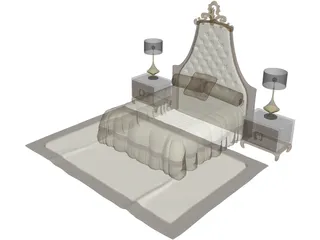 King Bed 3D Model