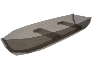 Wood Boat 3D Model