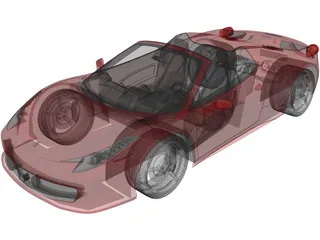 Ferrari 458 Spider 3D Model