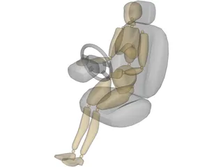 Woman Driving 3D Model