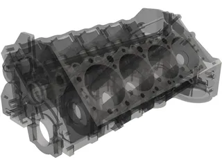 Small Block Chevrolet Engine Block 3D Model