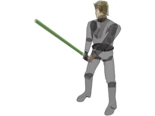 Star Wars Luke SkyWalker Jedi 3D Model