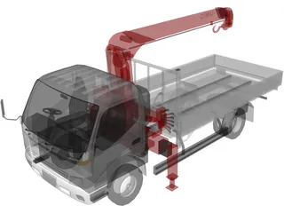 Toyota Toyoace (Tow Crane Truck) (2000) 3D Model