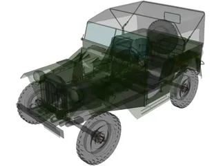 Gaz 67B (1944) 3D Model