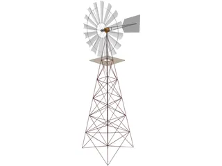 Windmill for Farm 3D Model