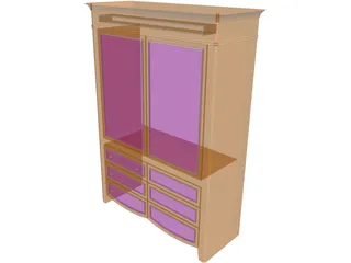 Yacht AV Cabinet Armoir 3D Model