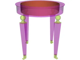 End Table 3D Model