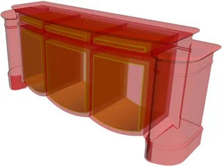 Pop Up TV Cabinet 3D Model