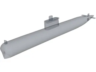 Ming Class Submarine 3D Model