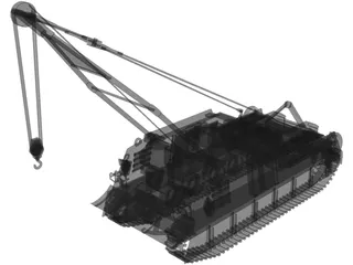 Crane Engineering Vehicle 3D Model