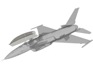 F-16D Block 52 Fighting Falcon 3D Model