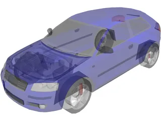 Audi A3 (2004) 3D Model