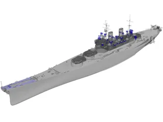 HMS Temeraire 3D Model