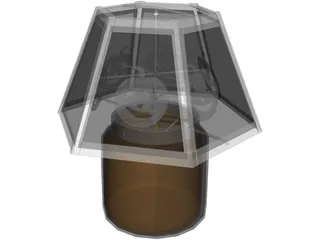 Glass Jar Candle with Halloween Decoration 3D Model