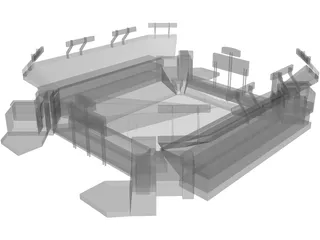 Football Stadium 3D Model