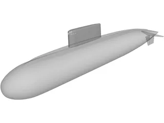 Kilo Russia Submarine 3D Model