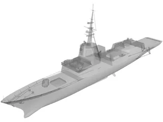 F-100 Norway Frigate 3D Model