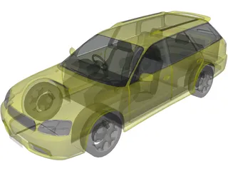 Subaru Legacy Wagon (2001) 3D Model