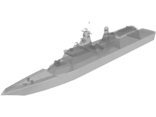 Russian Conceptual Frigate 3D Model