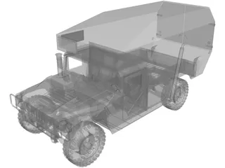HUMVEE Maxi Ambulance 3D Model