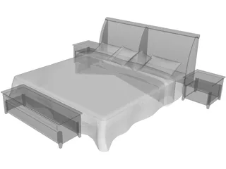 Double Bed 3D Model