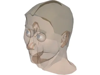 Justins Male Head 3D Model