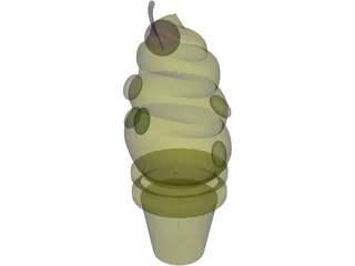 Soft Ice Cream Cone 3D Model