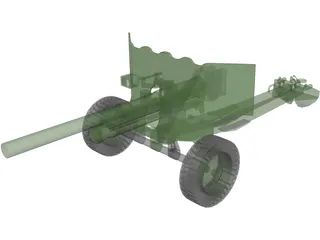 British Anti-Tank Cannon 3D Model