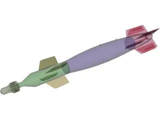GBU-12 Laser Guided Bomb Missile 3D Model