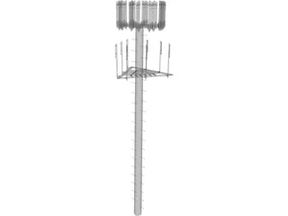 Cell Phone Tower 3D Model