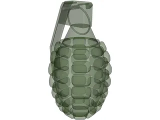 Pineapple Hand Grenade 3D Model