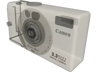 Canon PowerShot S20 Digital Camera 3D Model