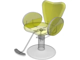 Salon Styling Chair 3D Model