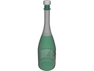 Champagne Bottle 3D Model