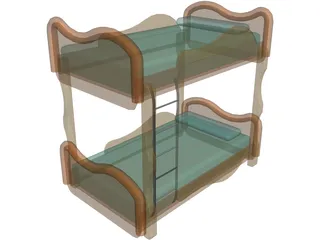 Bunk Bed 3D Model