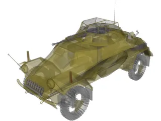 SdKfz222 Panzer Wagon - WWII German Armoured Car 3D Model