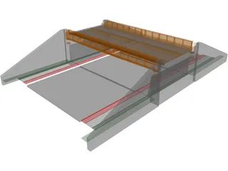 Thru Plate Girder Bridge 3D Model