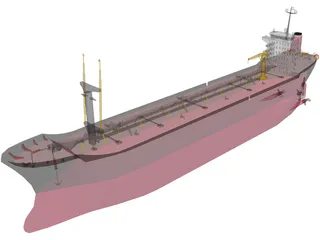 Oil Tanker Ship 3D Model