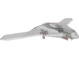 X-47B Unmanned Drone 3D Model