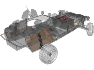 Postapocalyptic Buggy 3D Model