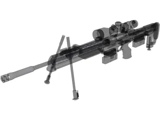 DSR50 Sniper Rifle 3D Model