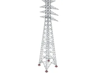 Power Transmission Tower 3D Model