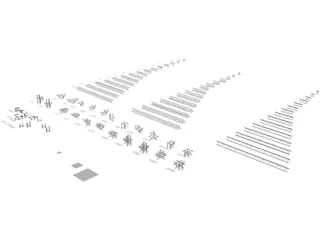 Prolyte H30D Triangulair Aluminium Truss Structure Collection 3D Model