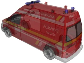 Volkswagen Transporter T5 Ambulance (2013) 3D Model