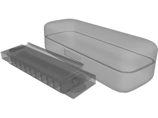 Blues Harmonica 3D Model