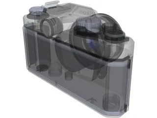 Nikon FM2 Photo Camera 3D Model